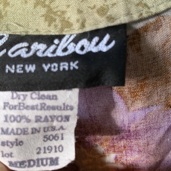 90s Vintage Leopard Tropical Floral Button Up Sleeveless Top Size Medium/Large - Picture 4 of 15